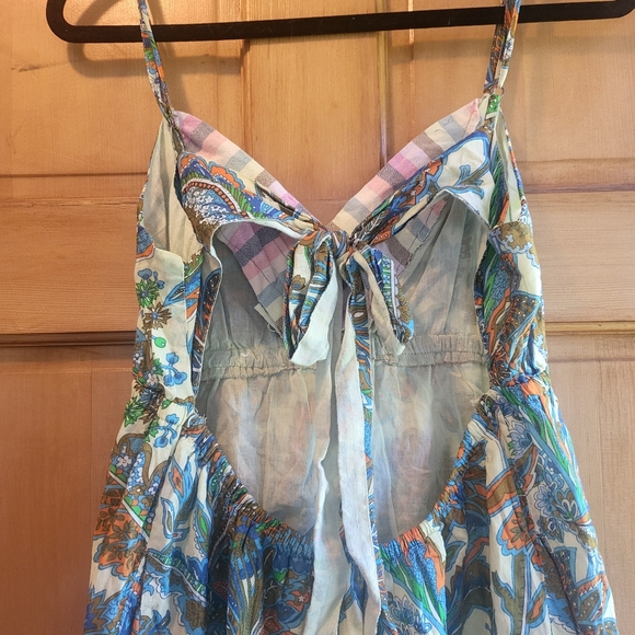 House of Harlow 1960 Boho Floral Blue Ivory Dress Size Small - Picture 9 of 11